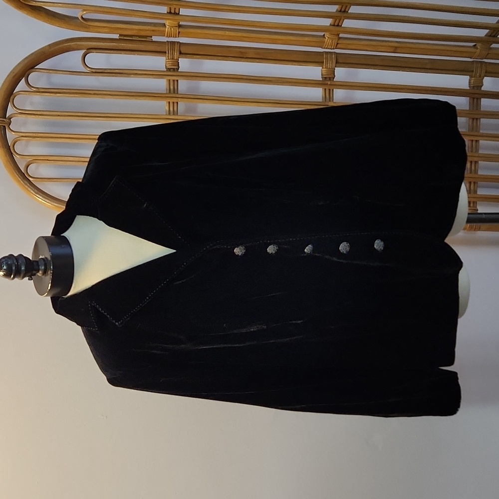 Lane Bryant black velvet blazer size 22 Christmas holidays dressy